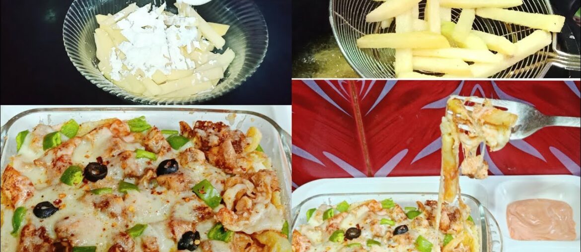 Pizza Fries – Famous Street Food Fries – Loaded Pizza Fries – best cheesy French Fries Pizza Fries - Famous Street Food Fries - Loaded Pizza Fries - best cheesy French Fries
