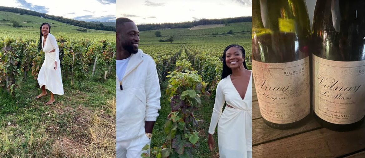 Gabrielle Union visit red wine farm in Bourgogne, France - Burgundy red wine tasting