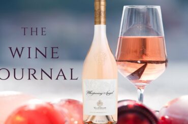 The Wine Journal- Whispering Angel, - Flag bearing Rose from France