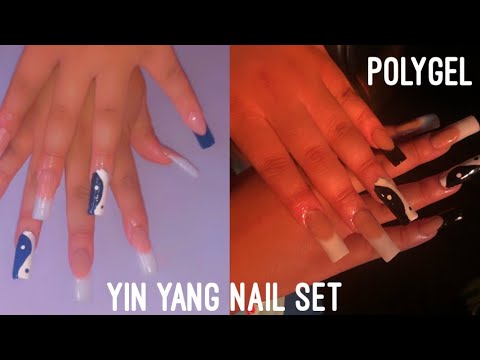 Yin Yang Nail Art | Polygel French Tips | Nickayla Paris Yin Yang Nail Art | Polygel French Tips | Nickayla Paris
