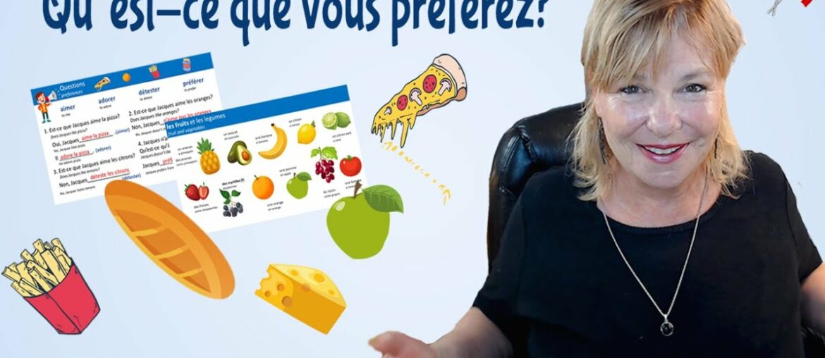 Beginner French Vocabulary: Talking about Food and likes, dislikes and preferences | La nourriture Beginner French Vocabulary: Talking about Food and likes, dislikes and preferences | La nourriture