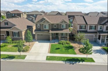 Drone footage of home in Erie Colorado that backs open space