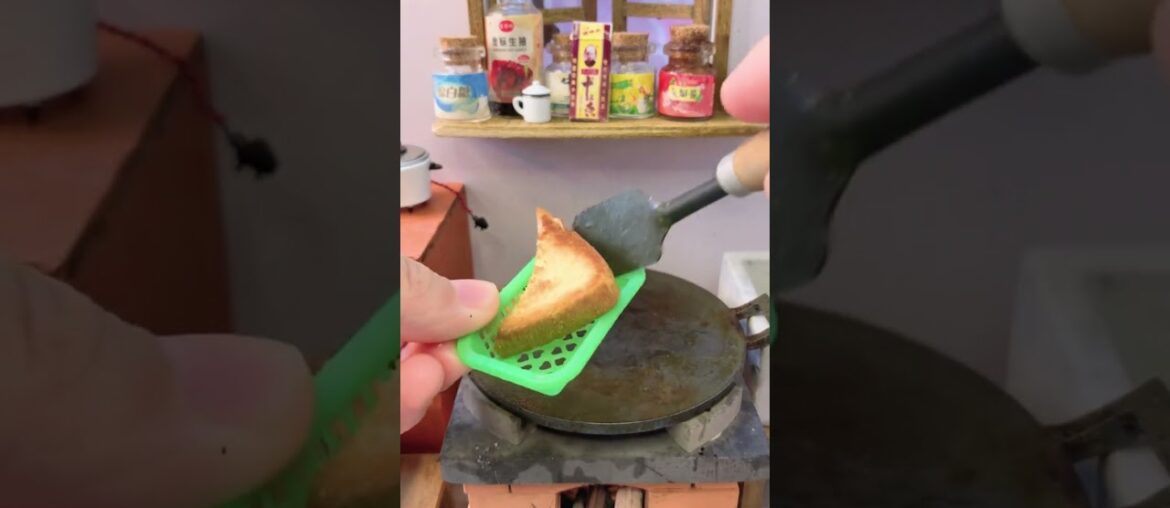 Most Extremely Amazing Miniature Cooking French Toast Recipe | ASMR Mini Food | French Toast #Shorts