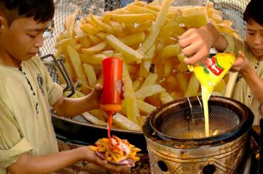 10 Years Old Pathan Boy Making French Fries | French Fries Recipe | Hardworking Pathan Kid