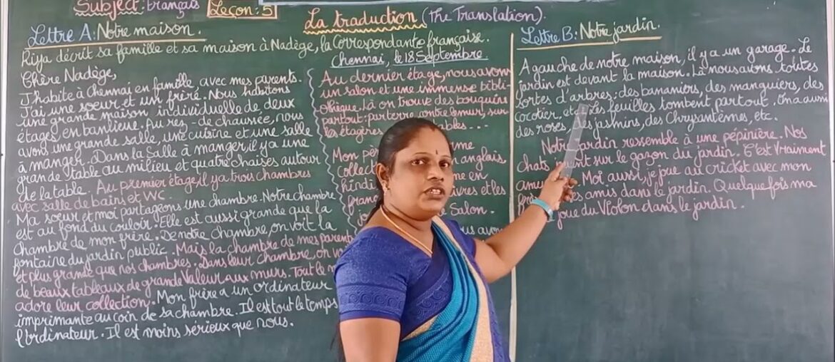 GRADE VIII FRENCH LN 5 TRANSLATION