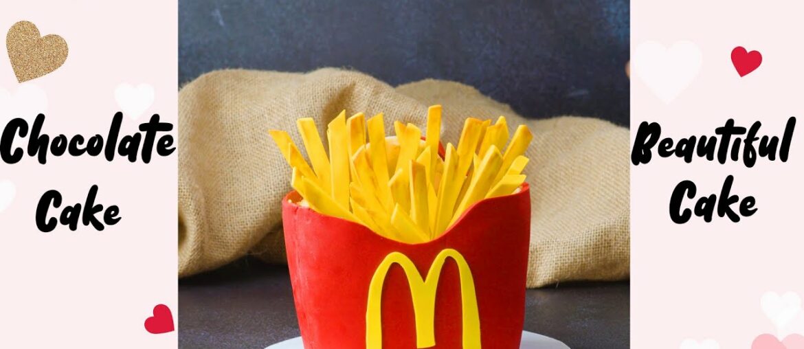French Fries McDonald | Easy Fondant Cake Recipes #shorts French Fries McDonald | Easy Fondant Cake Recipes #shorts