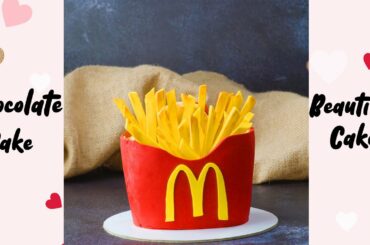 French Fries McDonald | Easy Fondant Cake Recipes #shorts