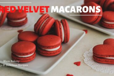 Tasty Red Velvet Macarons Recipe | French Macarons Recipe | Satisfying Video