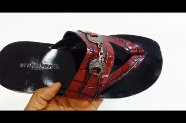 Wine Jean Italian Leather Slippers