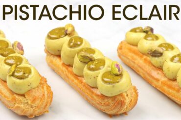 Best Eclair Recipe: Pistachio Eclair, Classic French Pastry | How To Cuisine