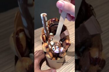 Bubble waffle   Chocolate waffle   Delhi Street Food  #shortvideo