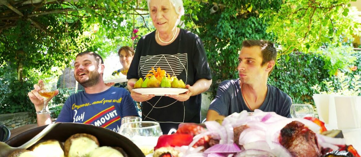 Wild GEORGIAN BBQ & WINE!! Mtsvadi, Sulguni & Nadughi in Kakheti | Sagarejo, Georgia Wild GEORGIAN BBQ & WINE!! Mtsvadi, Sulguni & Nadughi in Kakheti | Sagarejo, Georgia