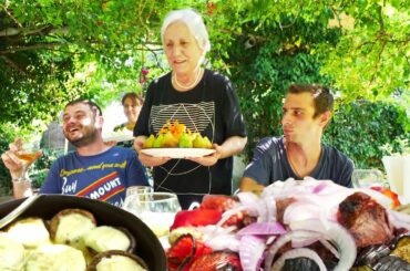 Wild GEORGIAN BBQ & WINE!! Mtsvadi, Sulguni & Nadughi in Kakheti | Sagarejo, Georgia