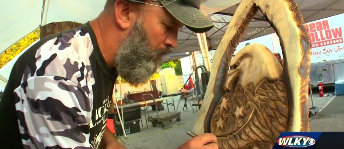 Chainsaw artists from across country in French Lick for Bear Hollow Wood Carvers Block Bash