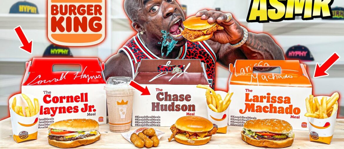 ASMR: Burger King Whopper Burger, French Fries, Milk Shake | KEEP IT REAL MEALS