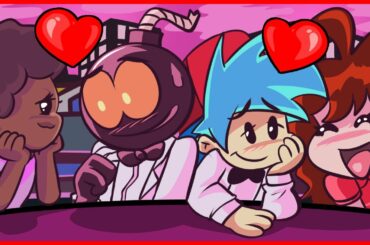 "Heartbass" but Everyone Sings It - Friday Night Funkin Animation