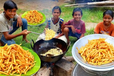 FRENCH FRIES RECIPE | Crispy French Fries | Homemade Perfect French Fries | Village Fun Cooking
