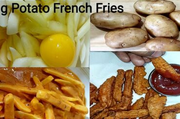 Egg French Fries Recipe | Crispy Egg French Fries | Easy Egg Potato French Fries | Potato Egg kabbab