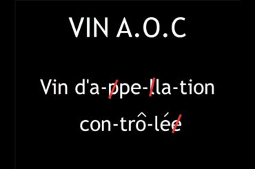 AOC wine - vin AOC