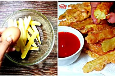 Crispy egg French fries Recipe| Easy egg French fries | French fries with egg| Tasty Network