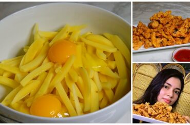 Egg French Fries Recipe || Easy Egg French Fries || Egg Snacks || New Fries Recipe With Egg