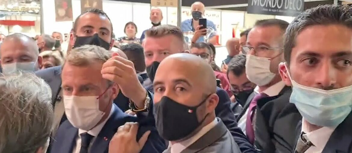 French President Macron hit by egg at food fair in Lyon