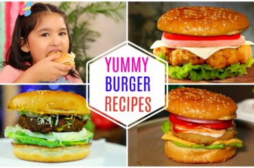 5 Yummy BURGER Recipes | CookWithNisha