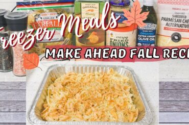 Make Ahead Fall Freezer Meals | Vegan French Onion Pasta Bake