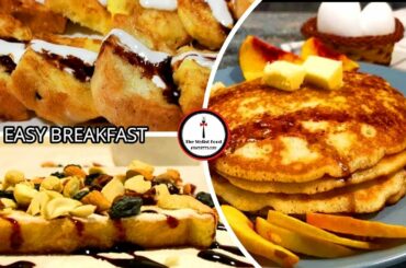3 Easy & Quick Breakfast Recipes | Pancakes & French Toast by The Stylist Food | ASMR