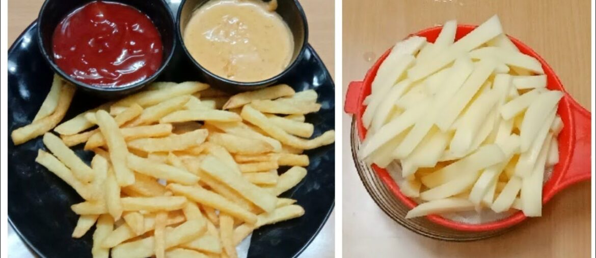 Homemade French Fries Recipe / Crispy French Fries & Cheese Sauce