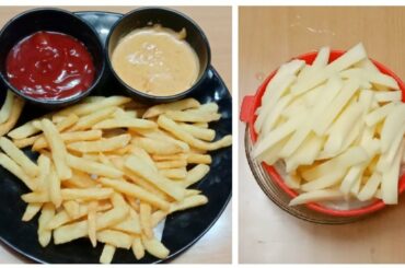 Homemade French Fries Recipe / Crispy French Fries & Cheese Sauce