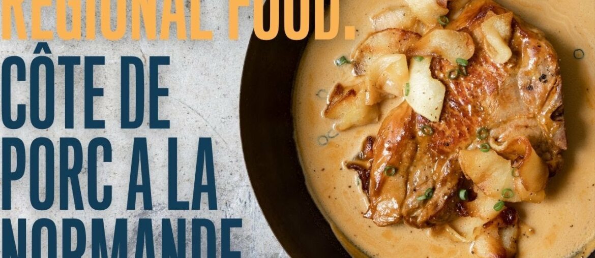 Pork chop Normandy style: served with an apple flavored cream sauce (ready in 30 minute)