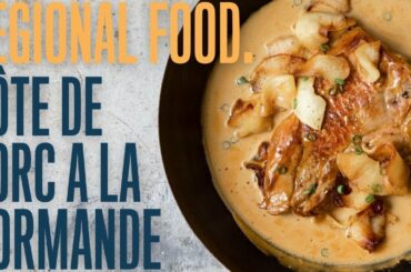 Pork chop Normandy style: served with an apple flavored cream sauce (ready in 30 minute)