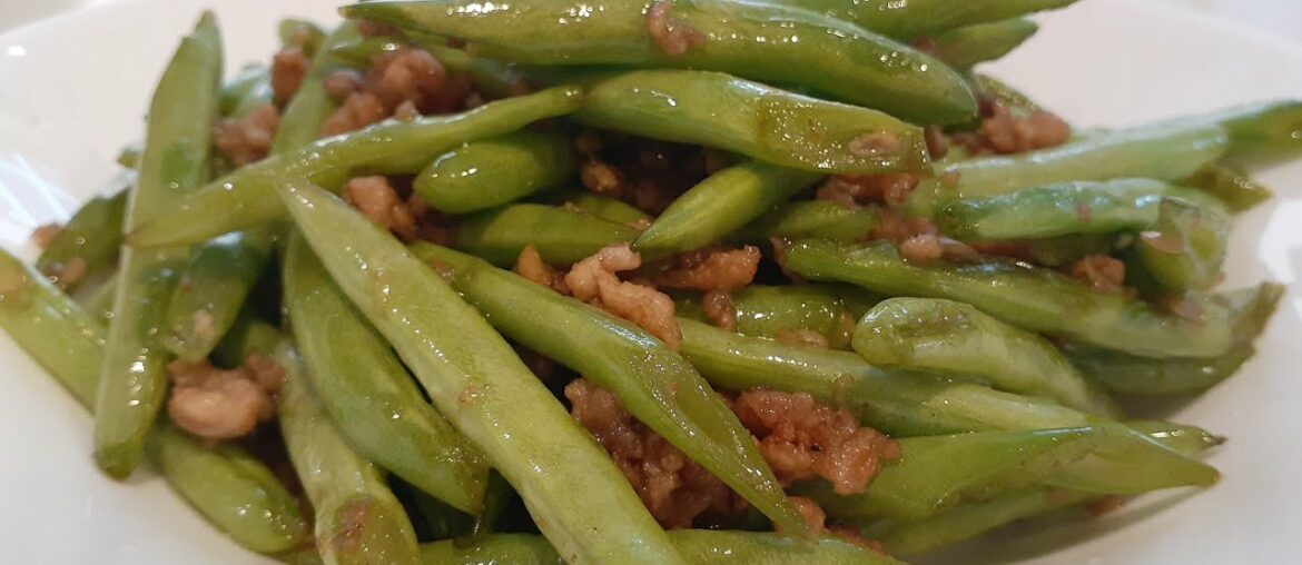 Fried French Beans Recipe WitH Meat PorK |SimpLe CooKing