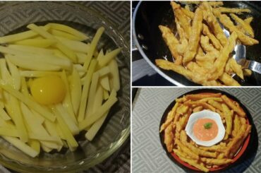 Crispy Egg French Fries Recipe | Easy Egg French Fries | Egg Snacks Recipe | Saiqa ka kitchen |