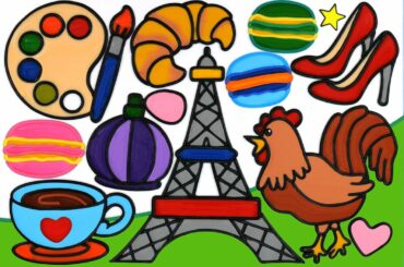 Eiffel Tower, Travel to France Jelly Coloring & Painting | Menggambar Dan Mewarnai Makanan penutup