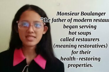 History of Food Service Industry During "French Revolution"