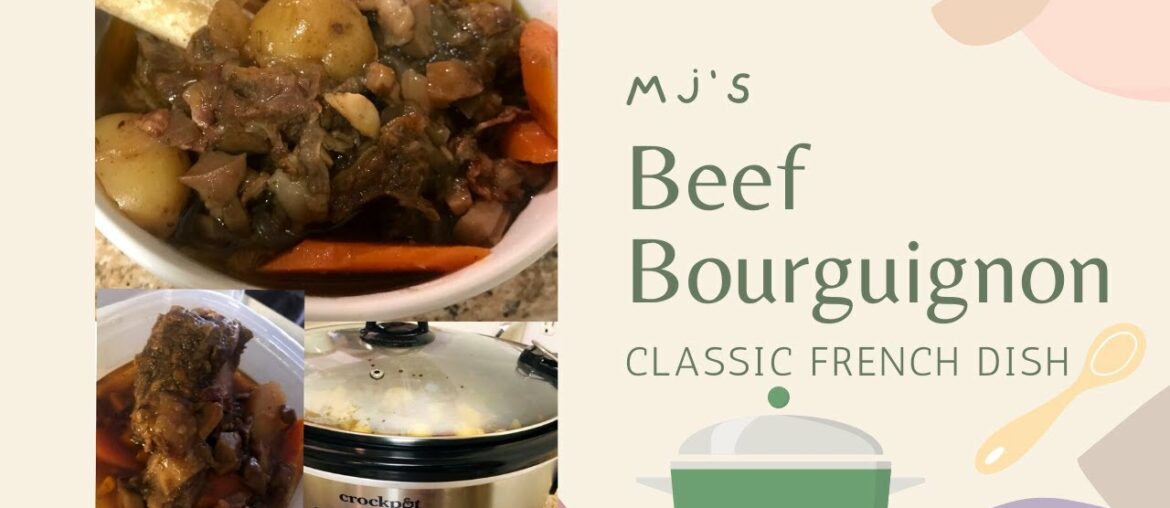 BEEF BOURGUIGNON | COOKED in a SLOW COOKER