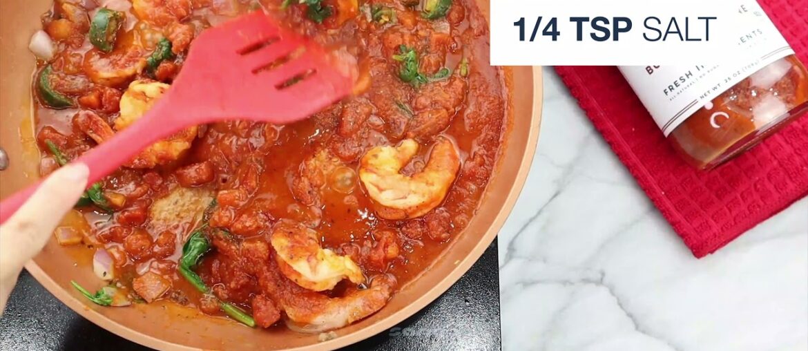 Prawn and Feta Bake with Burgundy Wine Sauce | Yo Mama's Foods Prawn and Feta Bake with Burgundy Wine Sauce | Yo Mama's Foods