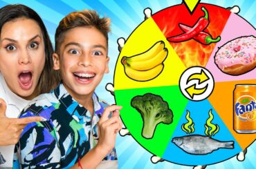 SPIN THE WHEEL & EATING Whatever COLOR FOOD it Lands on! | The Royalty Family