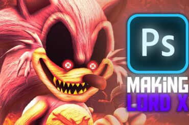 Making Lord X from a Friday Night Funkin' Mod in Photoshop | Speed Edit