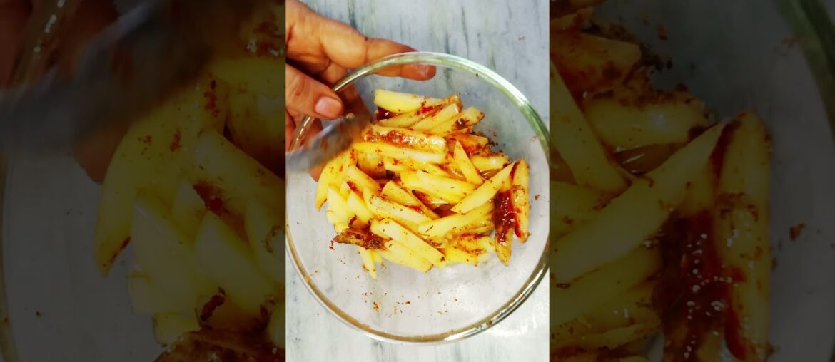 Home made crispy egg french fries recipe | French fry #SHORTS