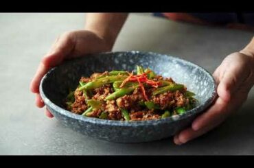 Quick Dinner: Stir Fry Mince with French Beans