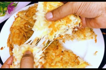 French fries cheese pie recipe | best potato breakfast idea | quick & easy golden brown cheese fries