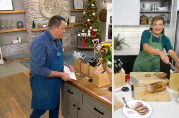 KitchenAid Gourmet 13-Piece Triple Rivet Knife Block Set on QVC