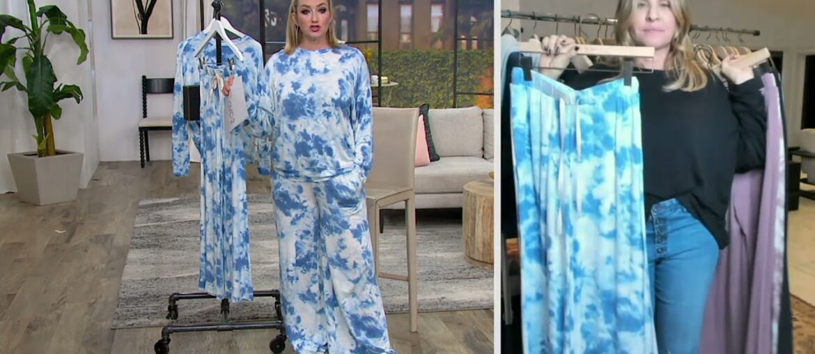 Peace Love World French Terry Wide Leg Sweatpants on QVC Peace Love World French Terry Wide Leg Sweatpants on QVC