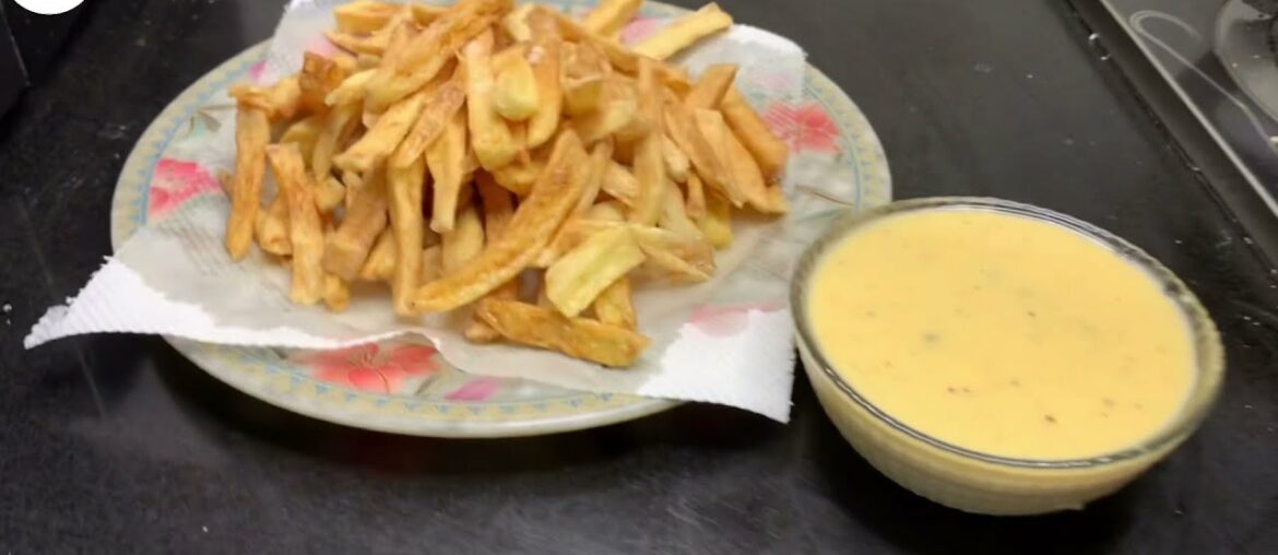 French fries with chese sauce recipe in easy way by FA Food