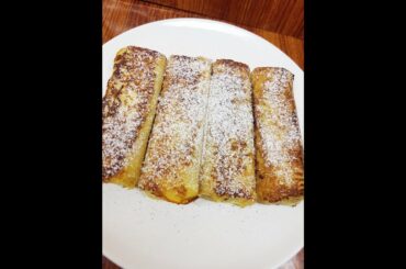 Banana Bread Toast Recipe|Banana French Toast Roll-Ups Recipe| Cooking Closet #shorts #youtubeshorts