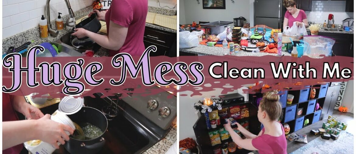 EXTREME Huge Mess CLEAN WITH ME 2021 + Delicious Fall Soup Recipe / Pleasantly Sarah