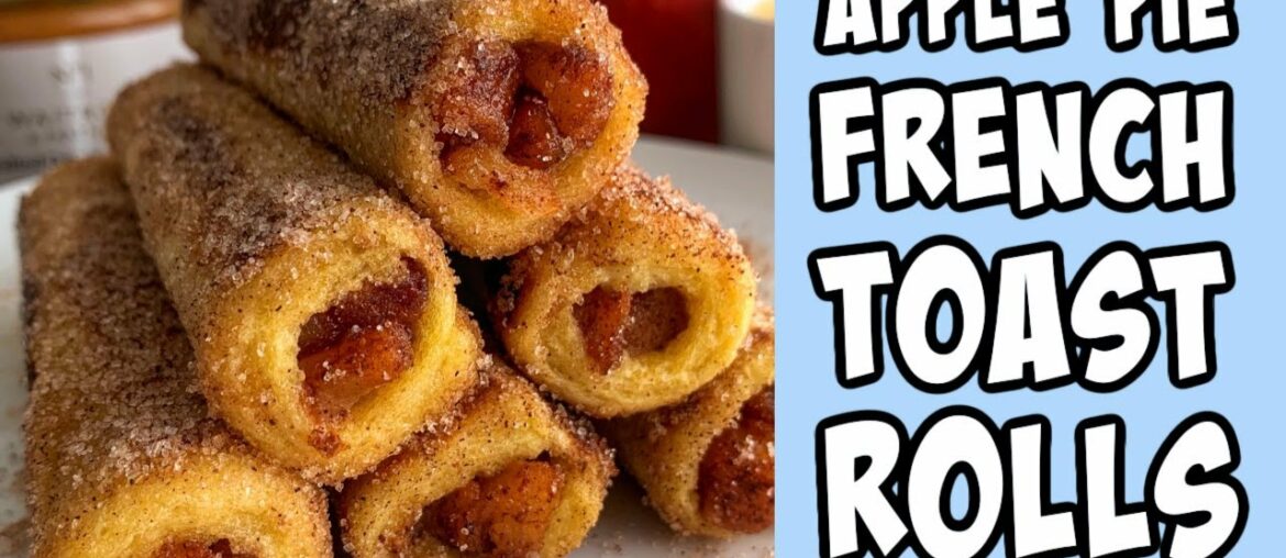 Apple Pie French Toast Rolls Recipe tutorial #Shorts
